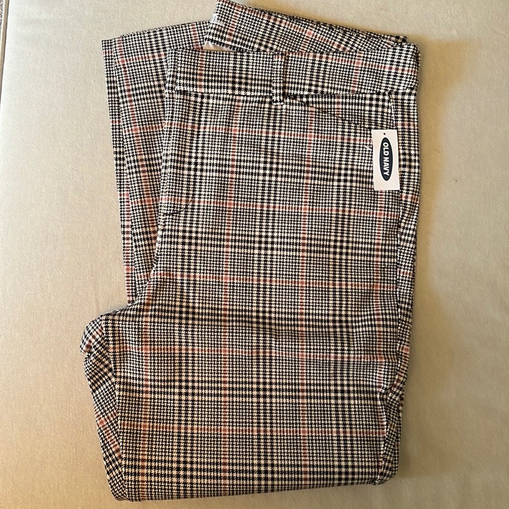 BNWT OLD NAVY HOUNDSTOOTH HIGH RISE PIXIE PANTS SIZE 16
